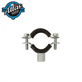 Isophonic double-flanged zinc-plated pipe clip