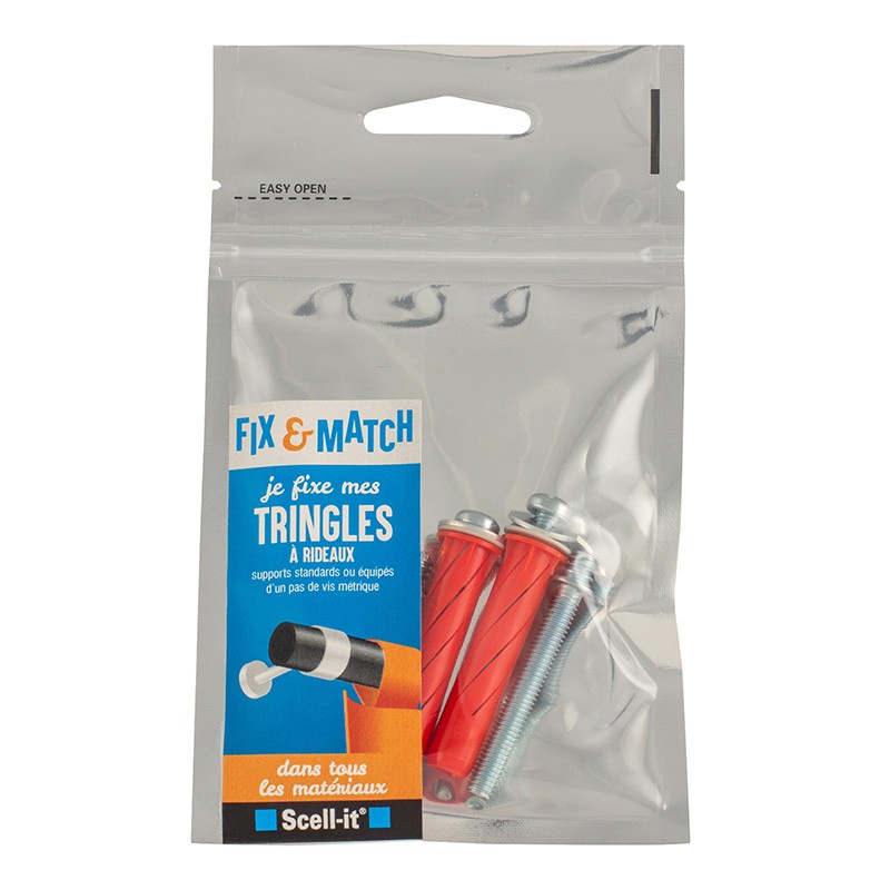 Fix&Match - Kit fixation tringles à rideaux